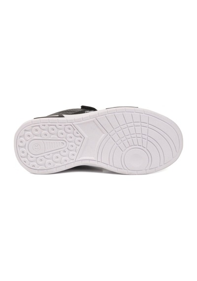 Reyber Siyah Beyaz Cırtlı Fileli Hafif Unisex Çocuk Spor Ayakkabı 026 F SİYAH-BEYAZ