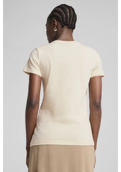 Puma Polo Ess No. 1 Logo Para Mujer Kadın Tişört Ekru/bej