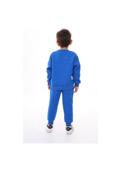 Toontoy Kids Toontoy Erkek Çocuk Nakışlı Eşofman Takım Saks Mavisi