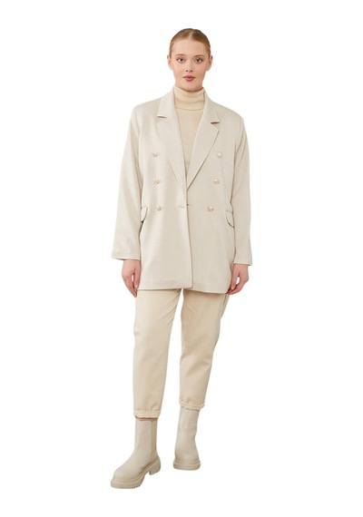 Kadın Spor Blazer Ceket Bej