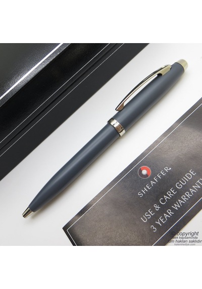 Sheaffer 100 Mat Gri Tükenmez Kalem Isme Özel Kalem