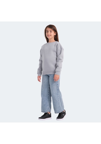 Slazenger LOGAN Çocuk  Taş Gri Sweatshirt