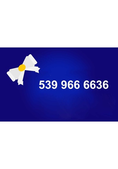 Daha Önce Hiç Kullanılmamış Turkcell 539'Lu Numara 539 966 6636