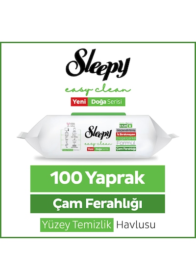 Sleepy Pine Yüzey Temizlik Havlusu Mendili Çam Ferahlığı 100 Yaprak