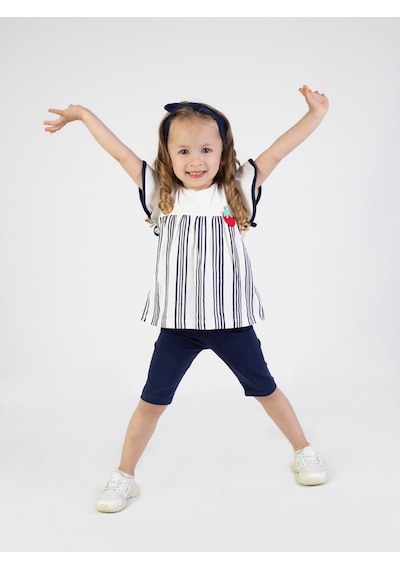 Harika Kids Kız Bebek Kaprili Kısa Kollu Karpuz Kol Bandanalı Yazlık Basic Alt-üst Takım 6-24 Ay 001