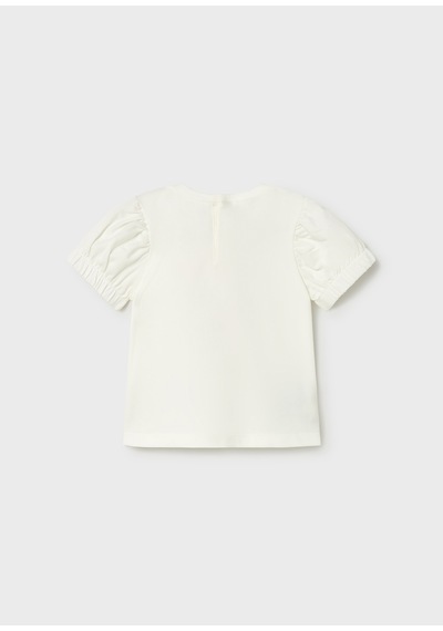 Mayoral Kız Bebek Baskılı Tshirt Krem Krem