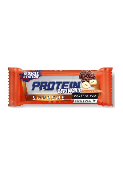 Station Supreme Crunch Protein Bar Karma Paket 12 X 40 Gr, Fındıklı, Ruby Cikolatalı Ve Karamelli
