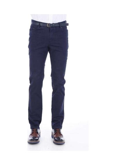 Pamuk 5 Cepli Lacivert Slim Fit Erkek Pantolon - Wessi Siyah