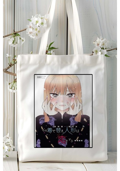 Art Hediye Sono Bisque Doll Wa Koi Wo Suru Baskılı Bez Omuz Çantası Kişiye Özel Model 2 Çok Renkli