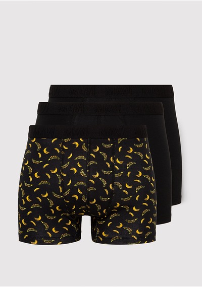 Mavi - 3lü Baskılı Siyah Boxer 0911910-900 Siyah