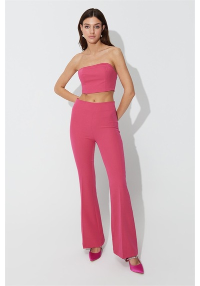 Sherin Pembe Fermuarlı Büstiyer SS23CT4724PE-PEMBE Pembe