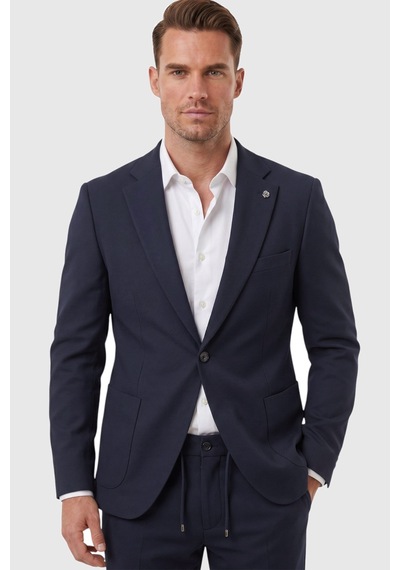 Deepsea Koyu Lacivert Premium Çizgi Dokulu Slim Fit Likralı 2 Li Erkek Takım Elbise 2600821 Deepsea Koyu Lacivert Premium Çizgi Dokulu Slim Fit Likralı 2 Li Erkek Takım Elbise 2600821