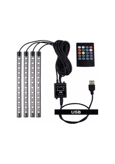 Eraks Car Accesorıes Ayak Altı Sese Duyarlı Usb Girişli 12 Led