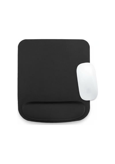 Ergosoft Kare Bilek Destekli Konfor Kaymaz Ergonomik Mouse Pad Siyah Siyah