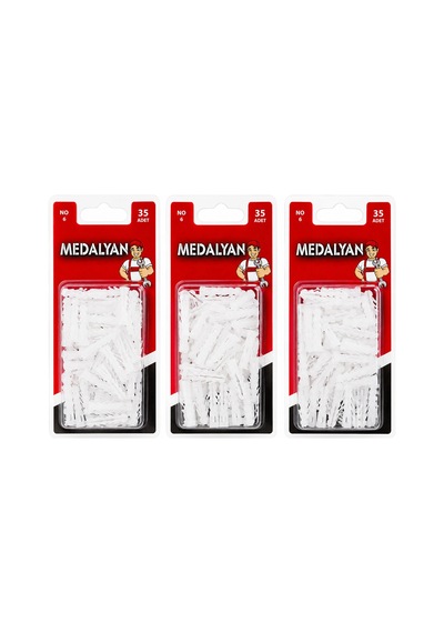 420 Adet No-6 Dübel Beyaz - Plastik 12x35pcs 5468 Diğer