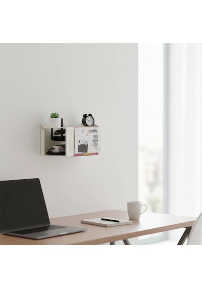 Kutu Duvar Tipi Kablo Düzenleyici Organizer Sağlam Plastik Şık Modem Saklama Kutusu 25 X 15 X 6 Cm Çok Renkli