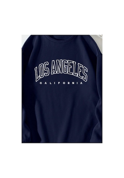 Magors Stıl-x Bisiklet Yaka Pamuklu Lacivert Renk, Los Angeles Baskılı Oversıze Sweatshırt Lacivert Magors Stıl-x Bisiklet Yaka Pamuklu Lacivert Renk, Los Angeles Baskılı Oversıze Sweatshırt Lacivert