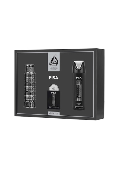 Lattafa Pride Pisa Edp 100 Ml + Edp 20 Ml + 200 Ml Body Shower Erkek Parfüm Seti Odunsu