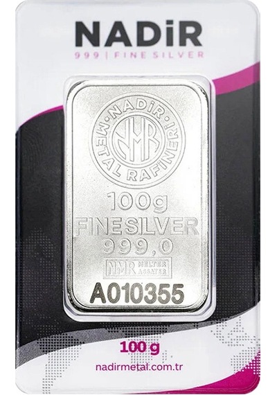 Nadirgold 100 Gr Gümüş Külçe