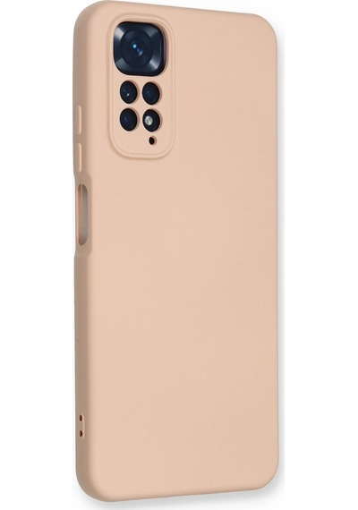Uryport Xiaomi Redmi Note 11 Kılıf Nano İçi Kadife Silikon - Pudra