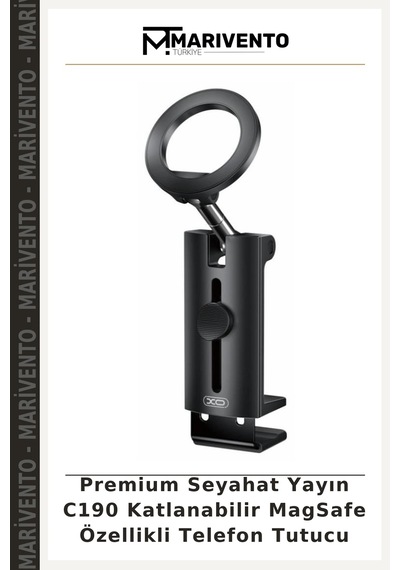 Premium Seyahat Yayın C190 Katlanabilir Magsafe Özellikli Telefon Tutucu