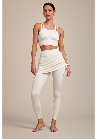 Ece's Design Yoga Zarif Tayt Ve Atlet Yüksek Bel Spor Slim-fit Pilates Koşu Spor Tayt Ve Atlet W2010 Beyaz Ece's Design Yoga Zarif Tayt Ve Atlet Yüksek Bel Spor Slim-fit Pilates Koşu Spor Tayt Ve Atlet W2010 Beyaz