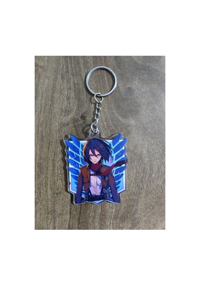 Owl Bag Attack On Titan Mikasa Ackerman Desenli Acrylic Anahtarlık Çanta Süsü Çok Renkli