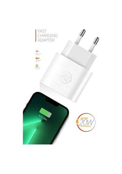 20W Type C Giriş Hızlı Şarj Başlığı Rx20
