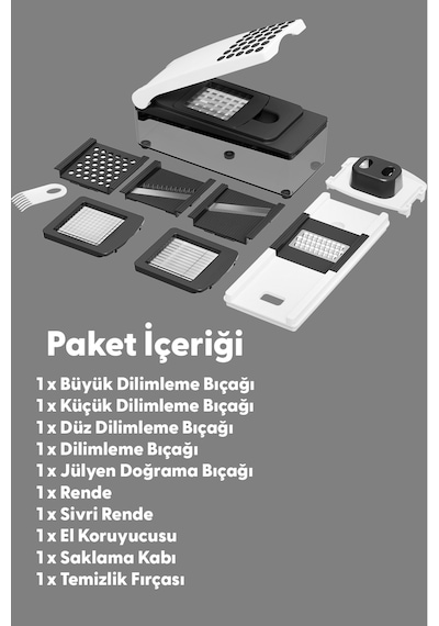 Tohana Multi Rende Seti - Pratik Sebze Meyve Dilimleyici Doğrayıcı 10 Parça Set Diğer