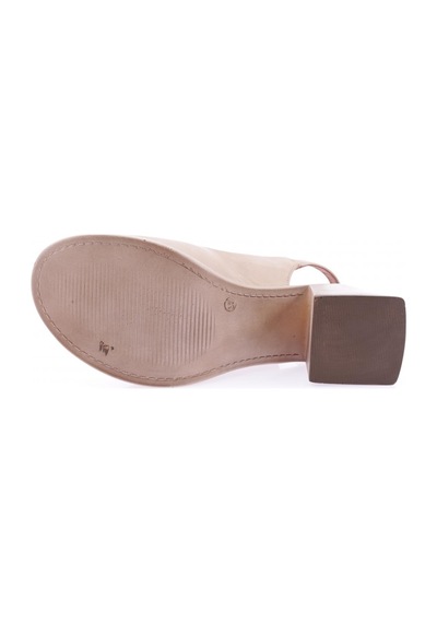 Dgn 12004-22y Kadin Kalin Topuk Sandalet 12004-2108-R0152 Bej
