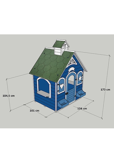 Mandu Ahşap Çocuk Oyun Evi (Playhouse) Bodrum