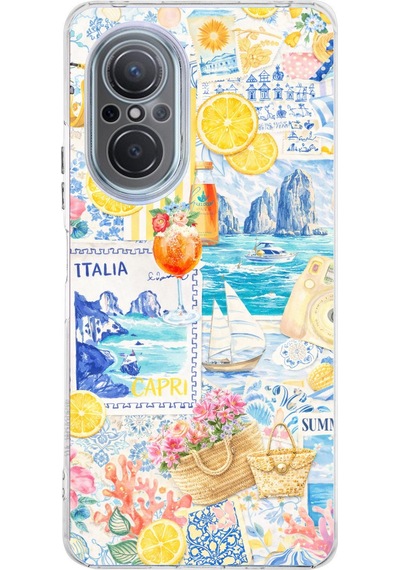 Huawei Nova 9 Se Uyumlu La Dolce Vita İtalyan Rüyası Baskılı Silikon Kılıf Renkli