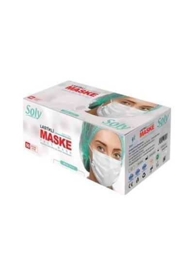 Care Meltblown 3 Katlı Full Ultrasonic Telli Maske Beyaz 50 Adet