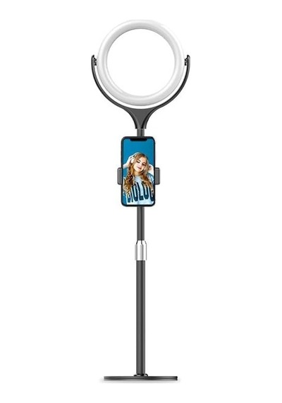 Ring Light Led 18 Cm Ayaklı Işık Halkası, 3 Renk Tonu, 360 Dönerli, Usb Şarjlı, Telefon Tutucu