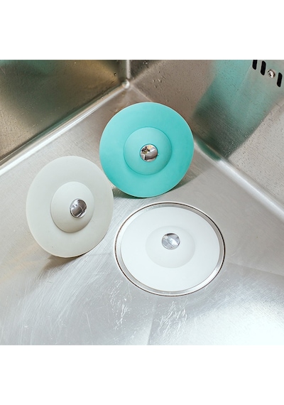 Thentech Lavabo Banyo Küvet Su Gideri Tıkacı Süzgeci Su Engelleyici Beyaz