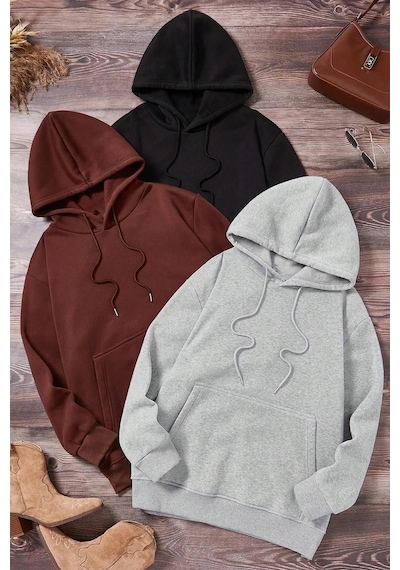 Altamira Unisex 3lü Hoddie Sweatshirt 001