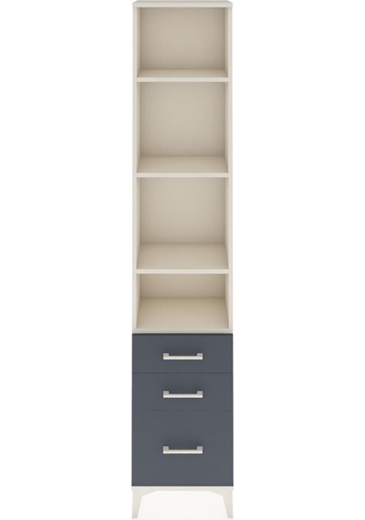 Arges Dolap 4 Raflı 3 Çekmeceli 44x30x221 Aytaşı-antrasit Aytaşı