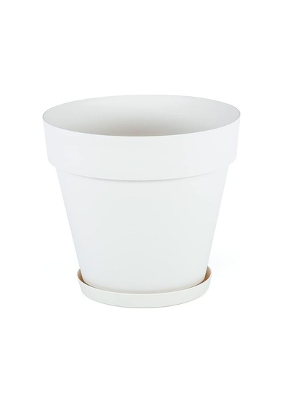 Drenaj Aparatlı Tabaklı Dekoratif Saksı, 28cm Ve 10 Litre Kapasite
