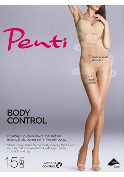 Body Control Korseli Külotlu Çorap. Ten