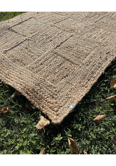 Eko Halı Echo Jüt Ech 06 Natural Xw Dekoratif Jüt Kilim Naturel Bej