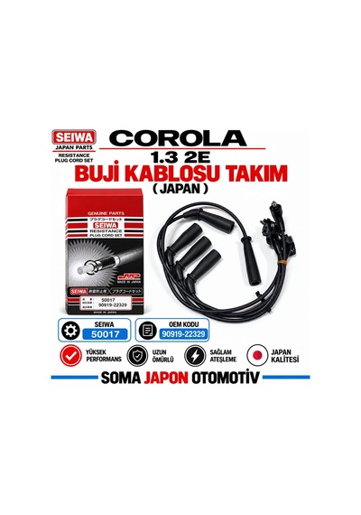 Corolla 1,3 2e 88-98 Buji Kablo Takımı Seıwa Japan 90919-22329