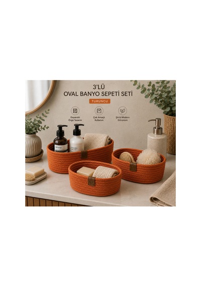 3 Lü Oval Dekoratif Örgü Hasır Jüt Görünümlü Sepet Seti Çok Amaçlı Organizer Düzenleyici Sepet Banyo Mutfak Salon Saklama Sepeti Turuncu 913404309 Turuncu 3 Lü Oval Dekoratif Örgü Hasır Jüt Görünümlü Sepet Seti Çok Amaçlı Organizer Düzenleyici Sepet Banyo Mutfak Salon Saklama Sepeti Turuncu 913404309 Turuncu