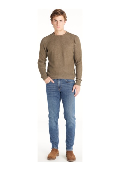 Ted Baker Kahverengi Erkek Bisiklet Yaka Standart Kazak Tbmrkw1067 Haki