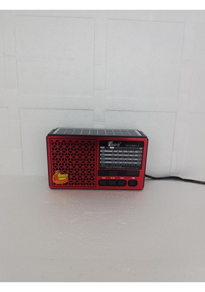 Solar Fm Radyo Bluetooth Hoparlör Mp3 Çalar Usb.tf.aux Çalar El Feneri - Kırmızı- Tek Ebat