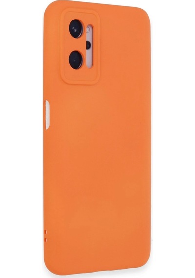 Realme 9i 4g Kılıf Nano İçi Kadife Silikon - Turuncu Renkli
