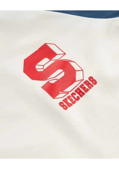 Skechers B Long Sleeve Collage T-shirt Büyük Erkek Çocuk Mavi Sk2620113-0848