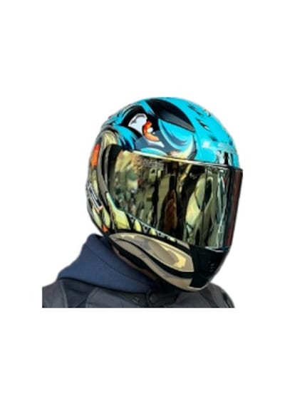 Ls2 Rapid 2 Gold Vizör Kask Neo Mavi Mor