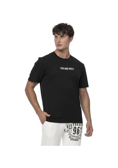 Ct787 Büyük Sırt Marka Baskılı Erkek T-shirt 001