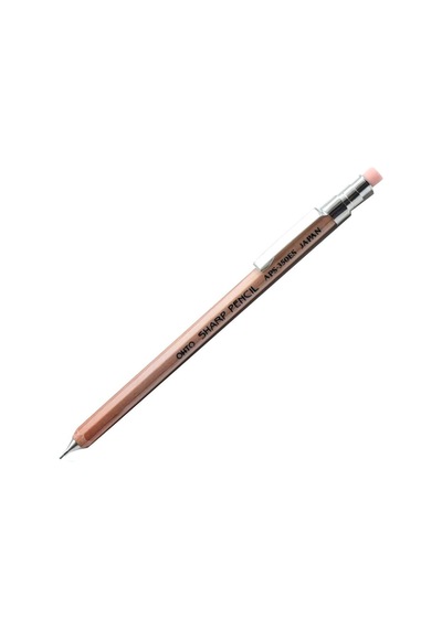 Ohto Wood Sharp Mini Mekanik Kurşun Kalem 0.5mm Natural Aps-350es Krem