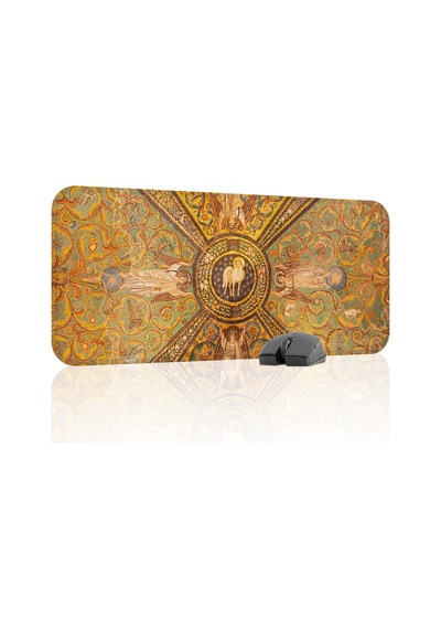 Ortaçağ Sanat Kaymaz Dikişli Kauçuk Oyuncu Mousepad V4 - 70x30 Xl Gaming Mouse Pad Fare Altlığı